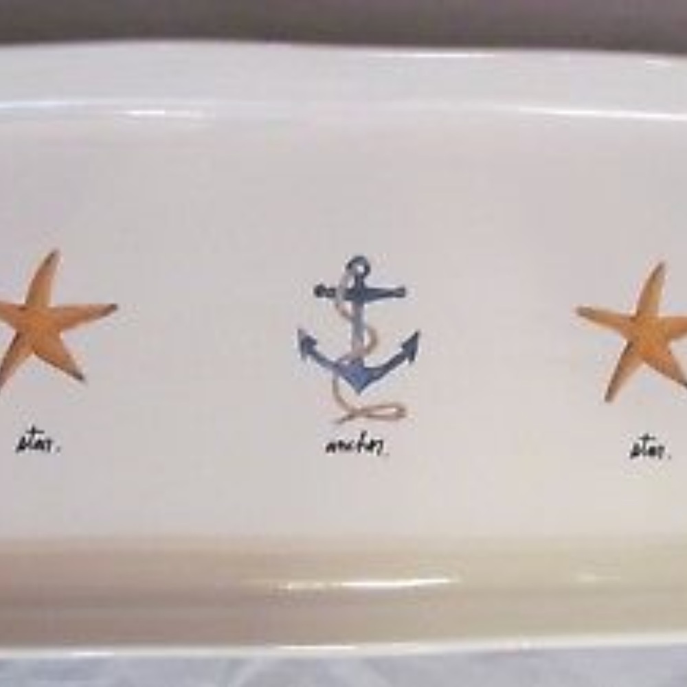 New Rae Dunn STAR/ANCHOR/STAR Platter